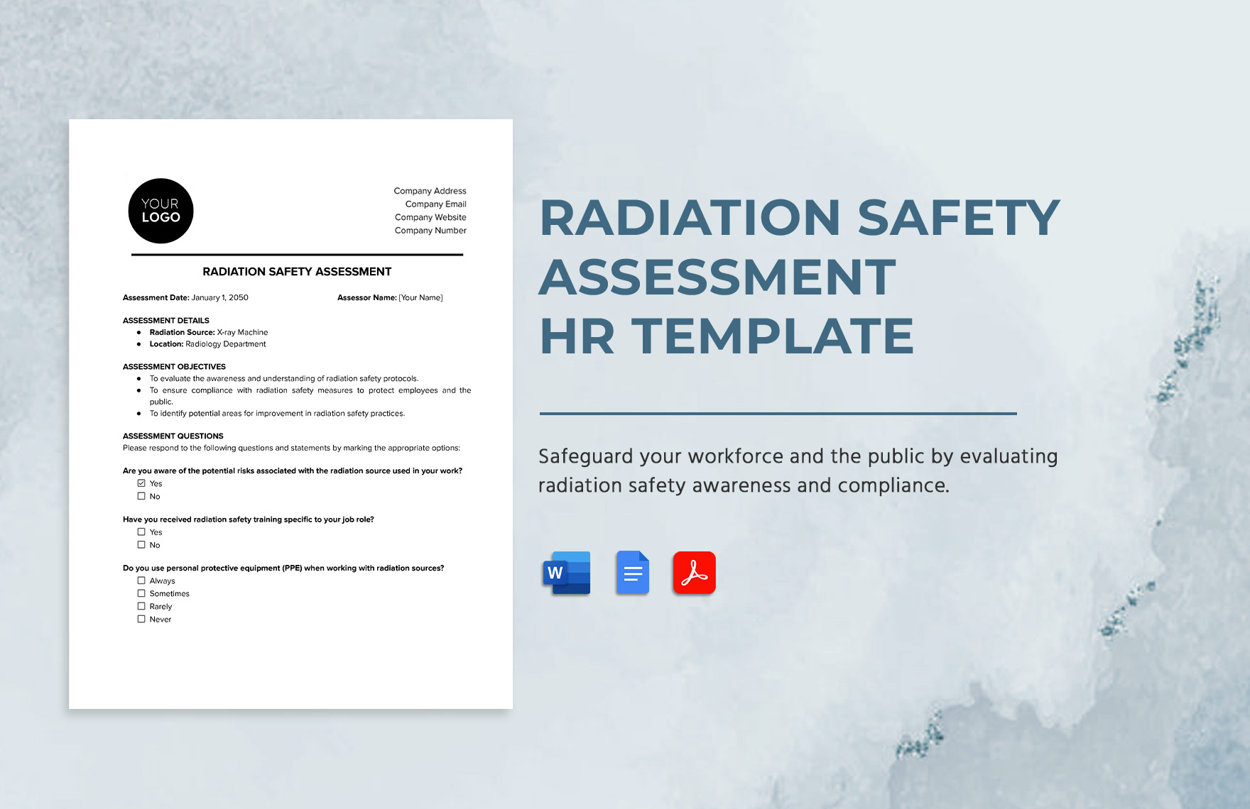 Radiation Safety Assessment HR Template