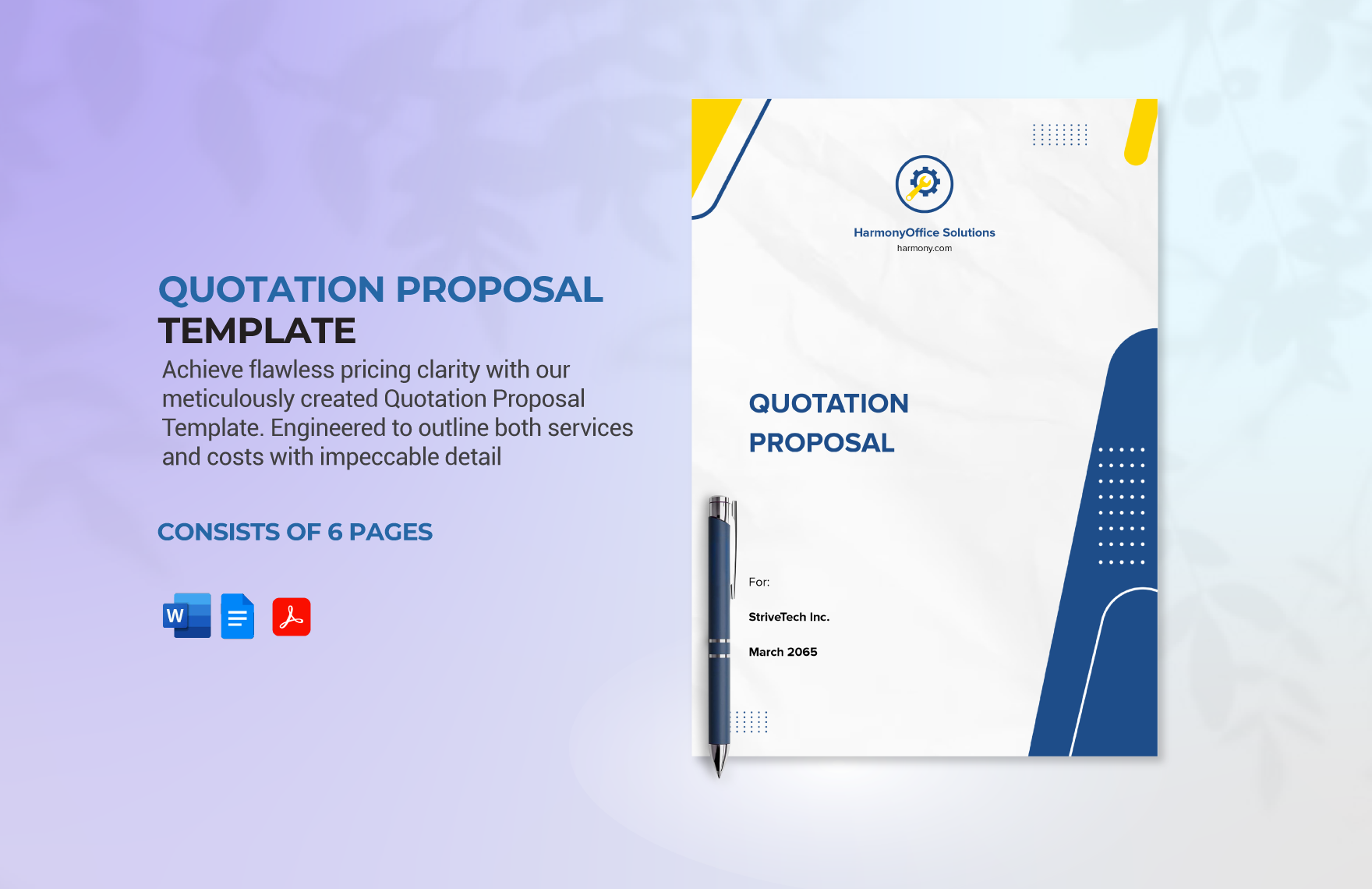 Quotation Proposal Template in Word, PDF, Google Docs - Download | Template.net