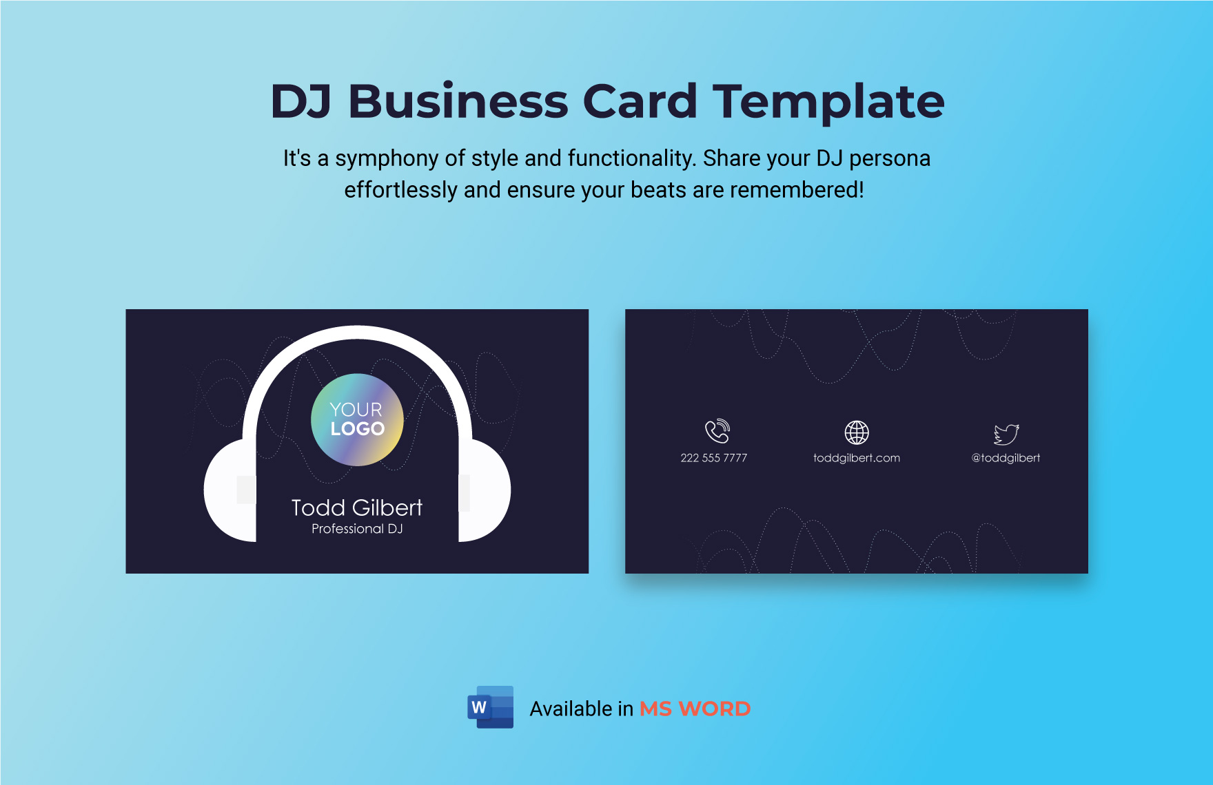 DJ Business Card Template