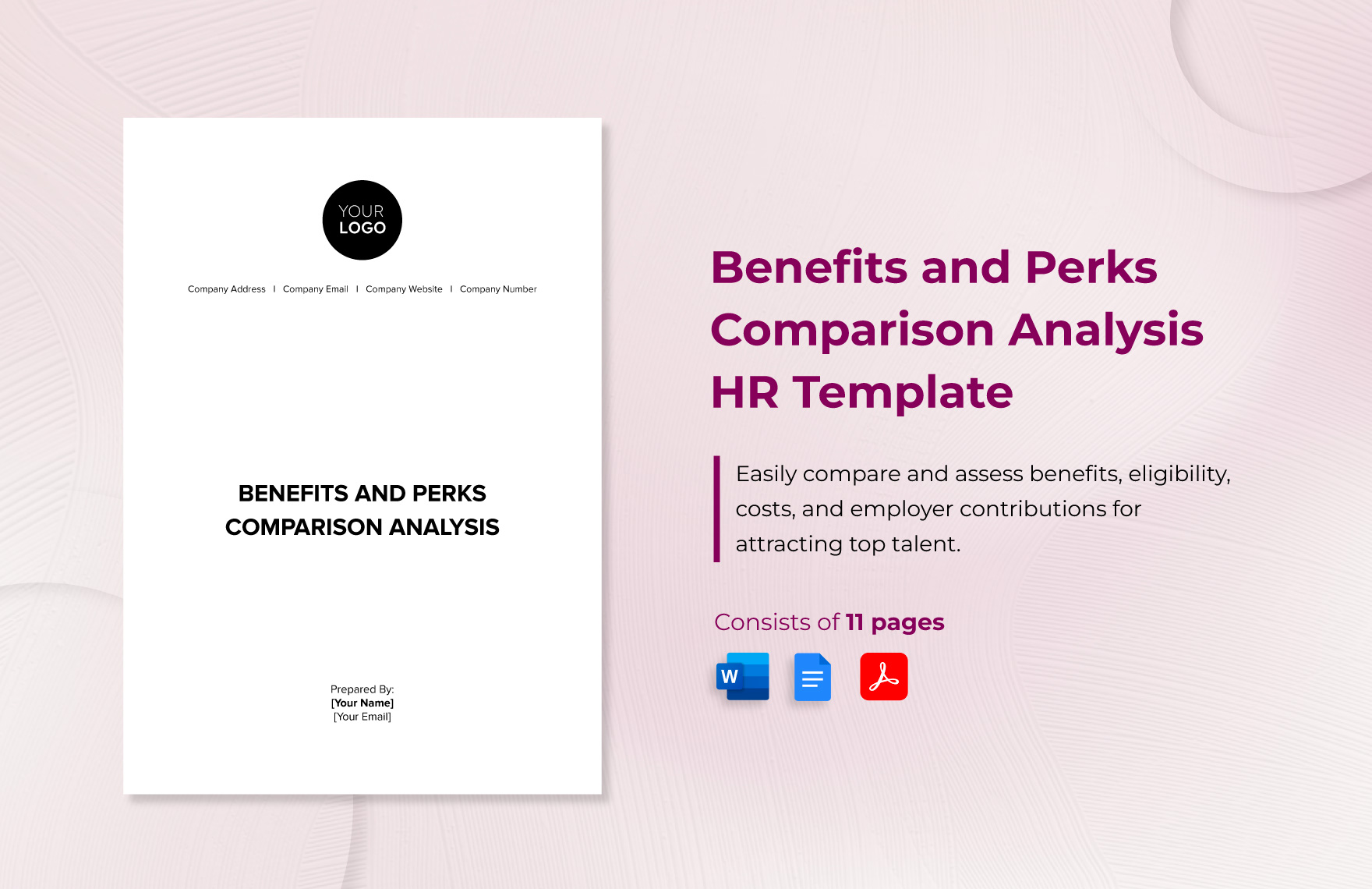 Benefits and Perks Comparison Analysis HR Template