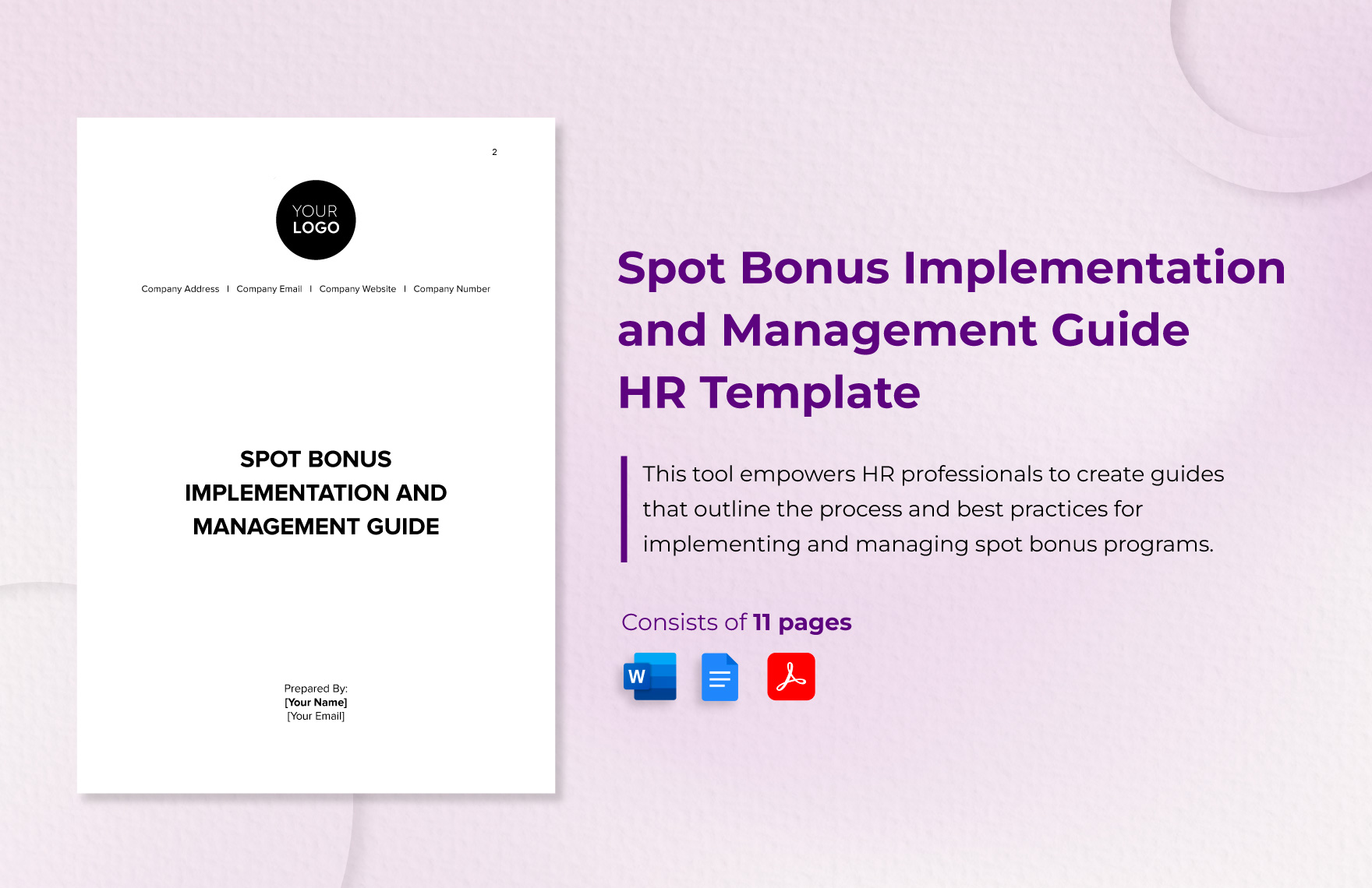 Spot Bonus Implementation and Management Guide HR Template