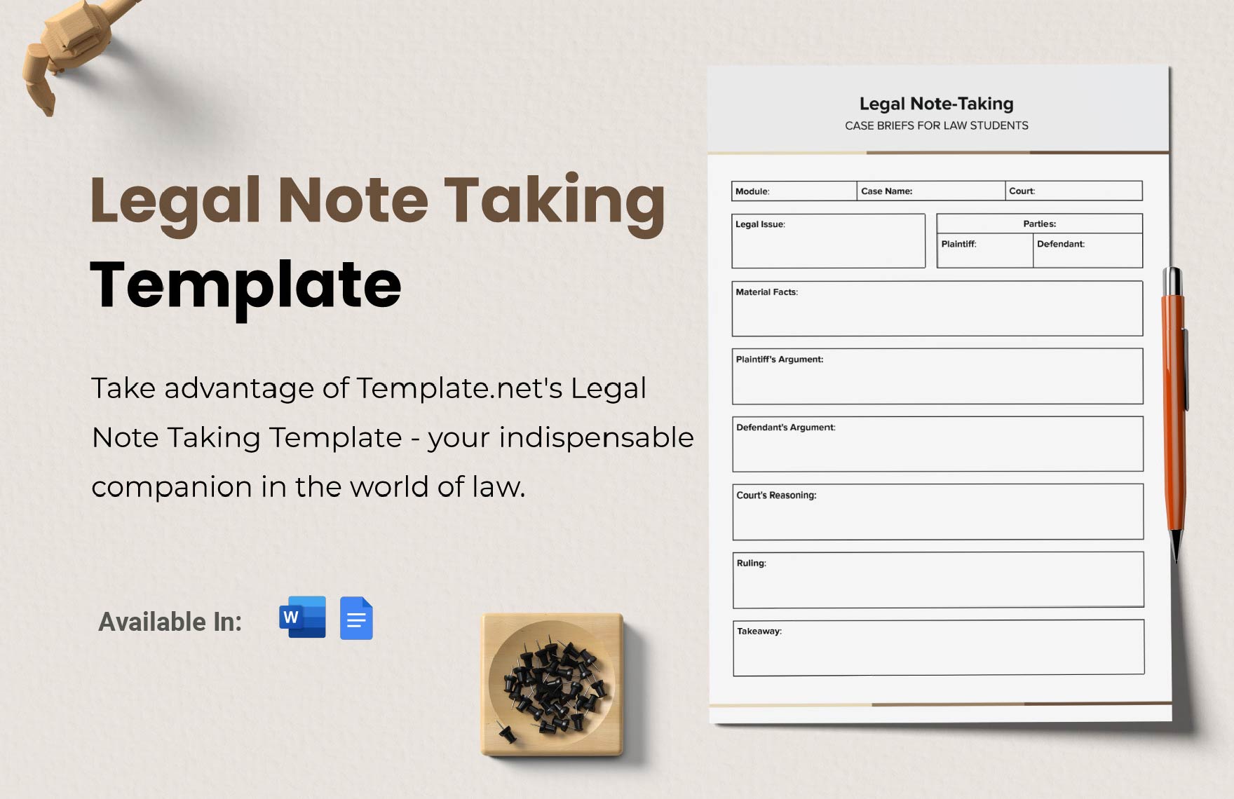 Legal Note Taking Template