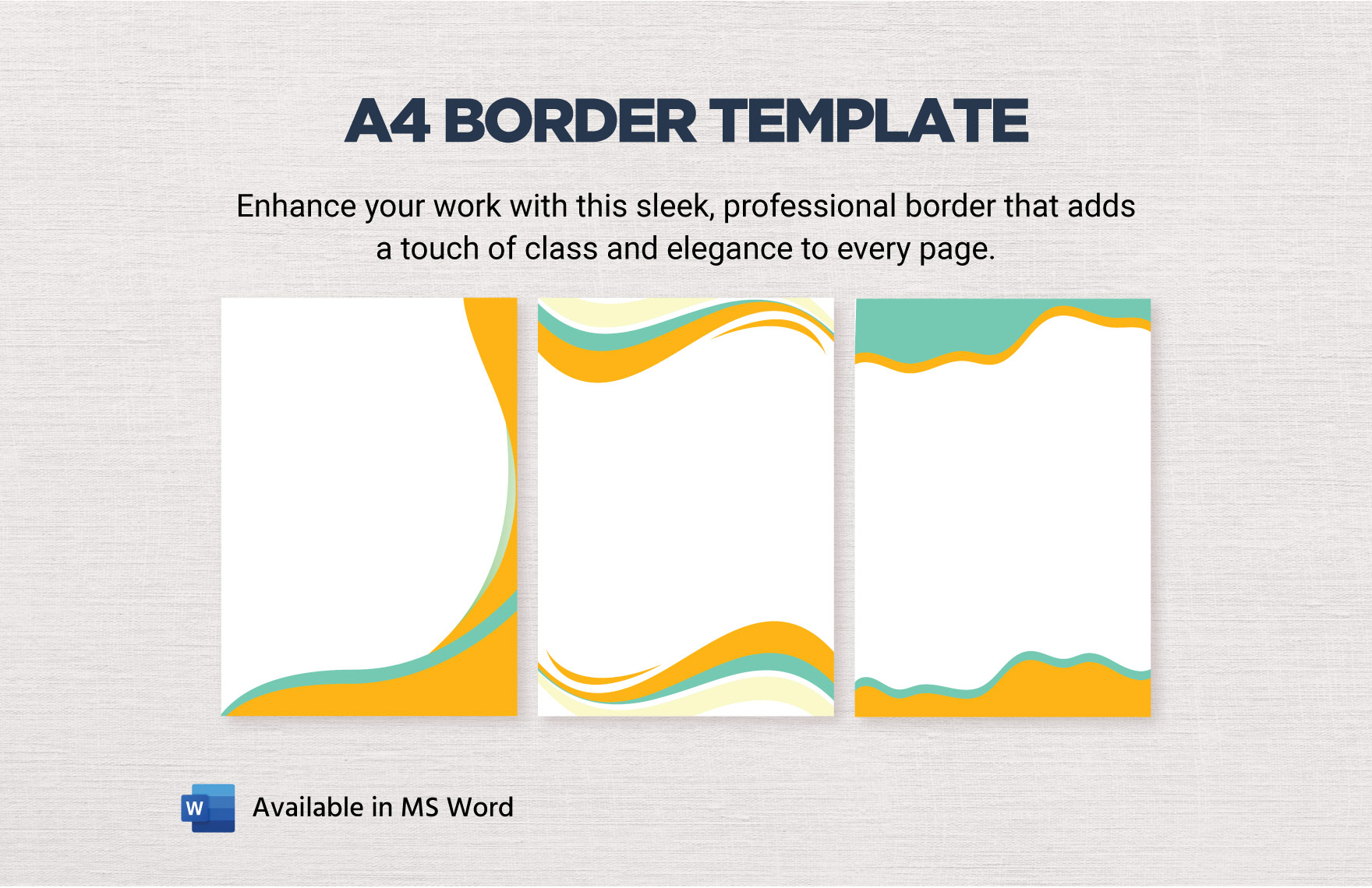 A4 Border Template