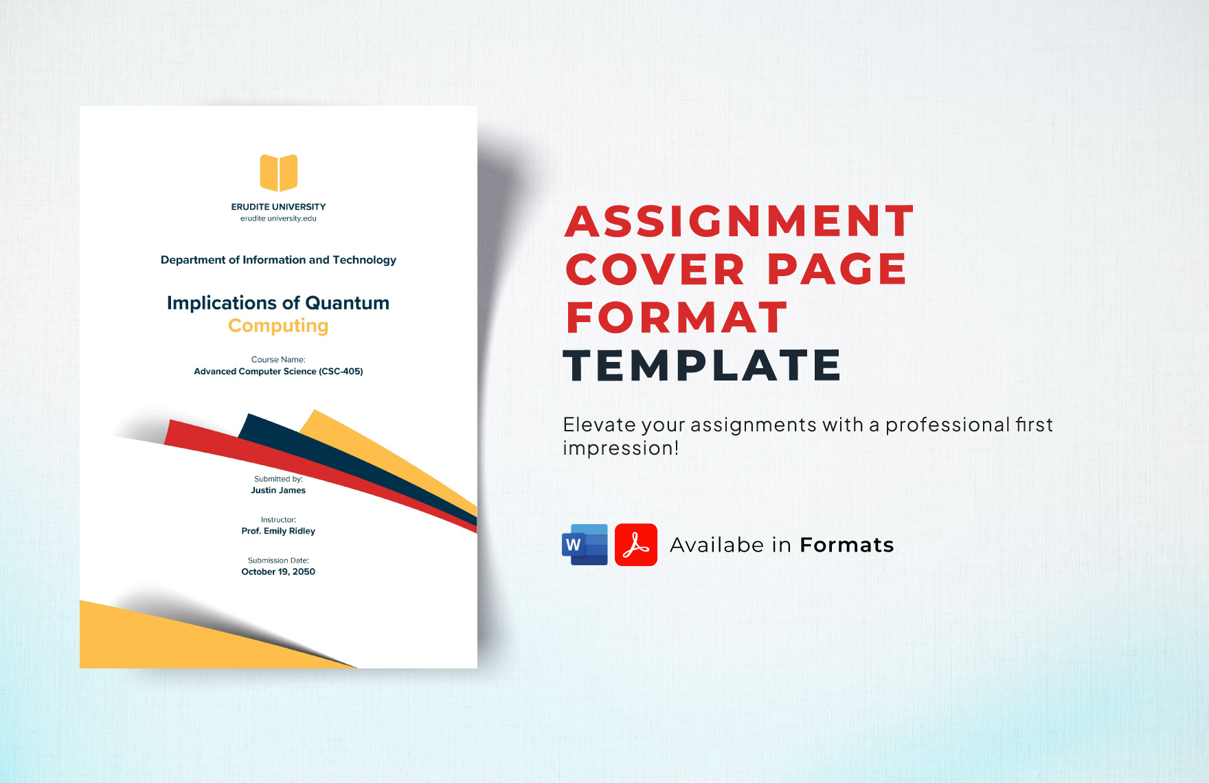 Assignment Cover Page Template