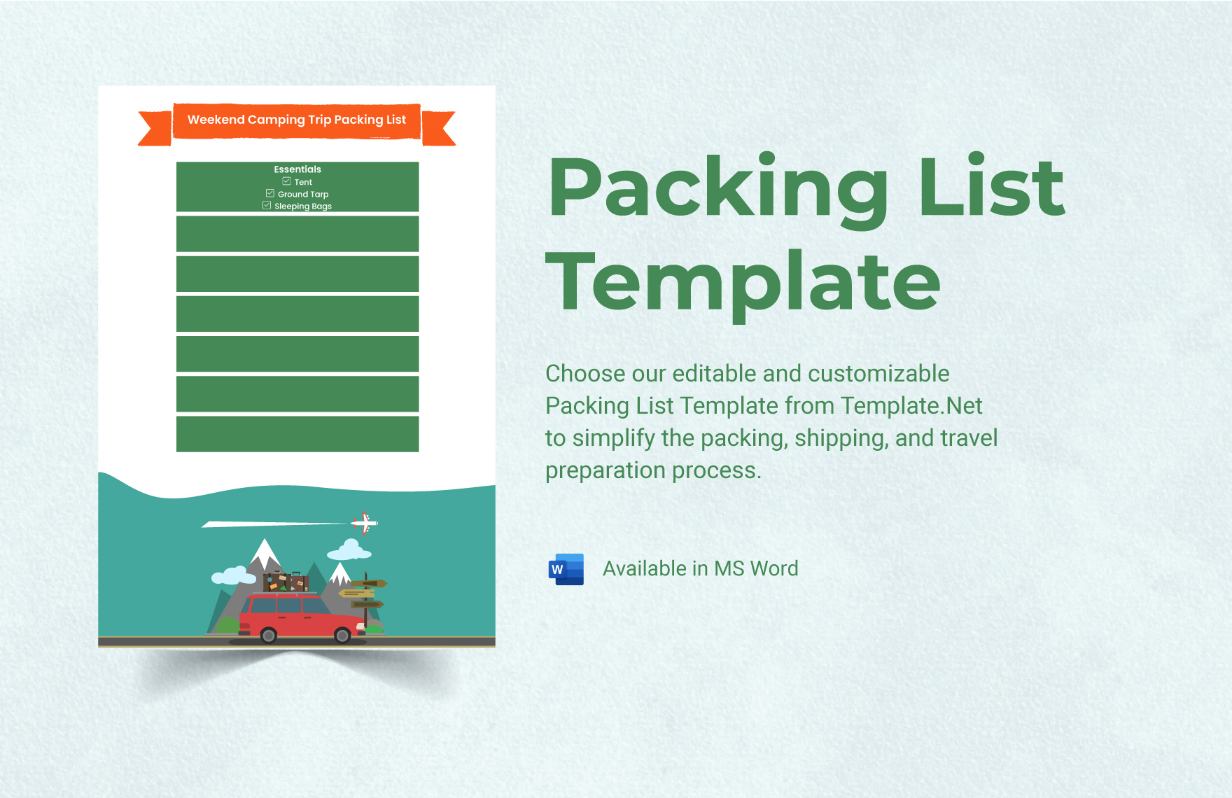 Packing List Template in Word - Download | Template.net