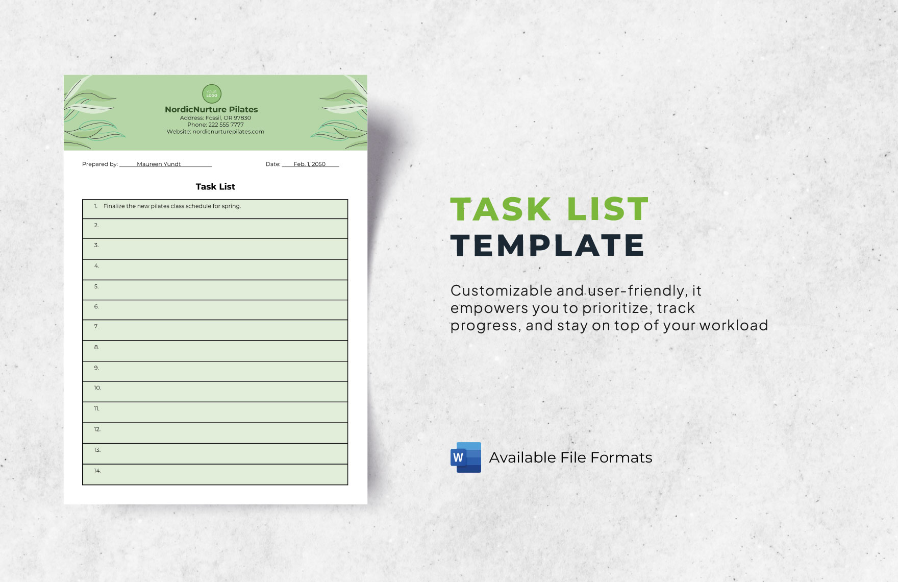 Task List Template in Word - Download | Template.net