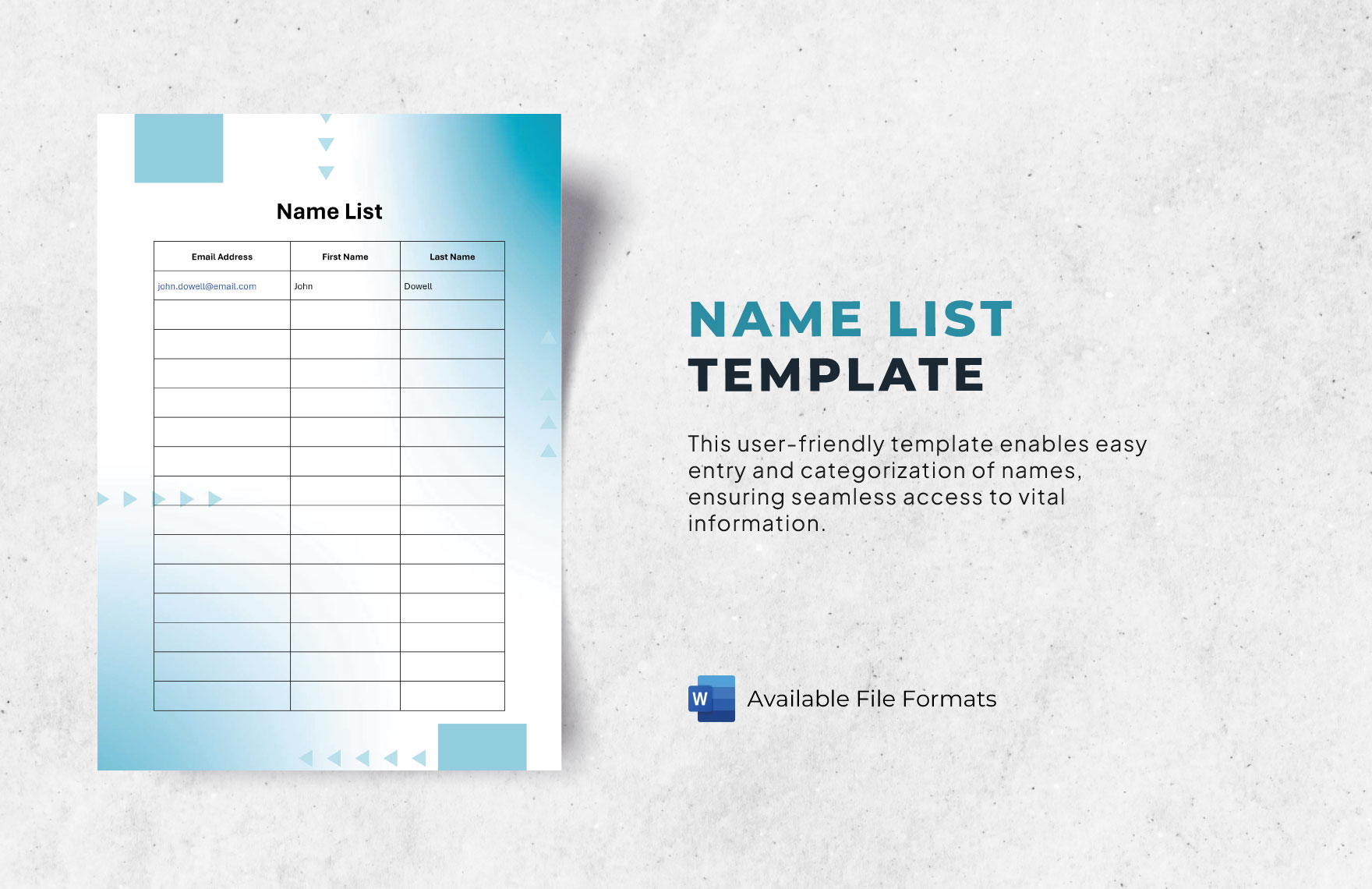 Name List Template in Word - Download | Template.net