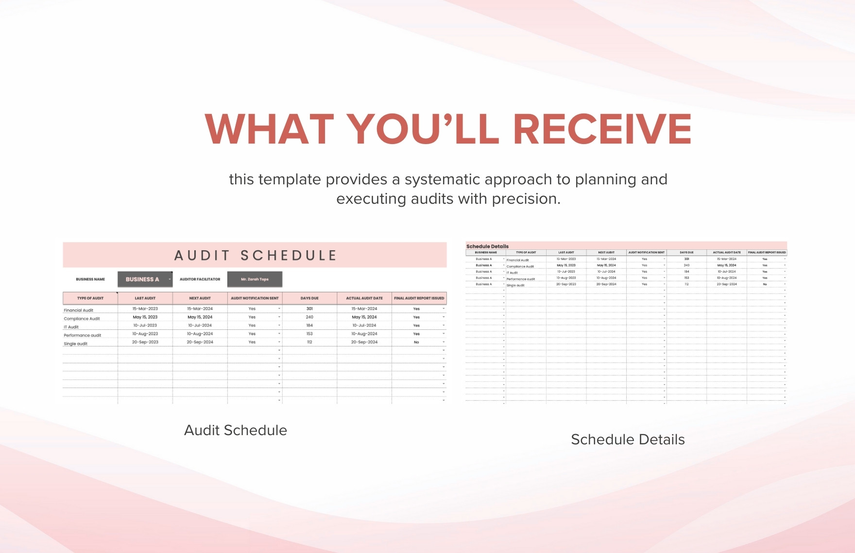 Audit Schedule Template