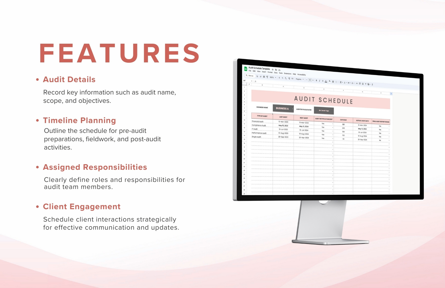 Audit Schedule Template