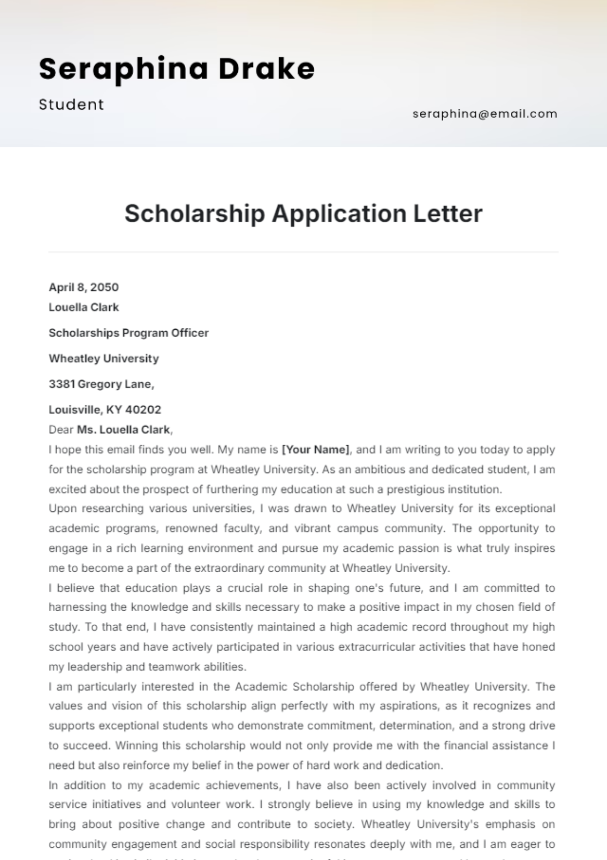 Free Application Letter for Work Immersion Template - Edit Online ...