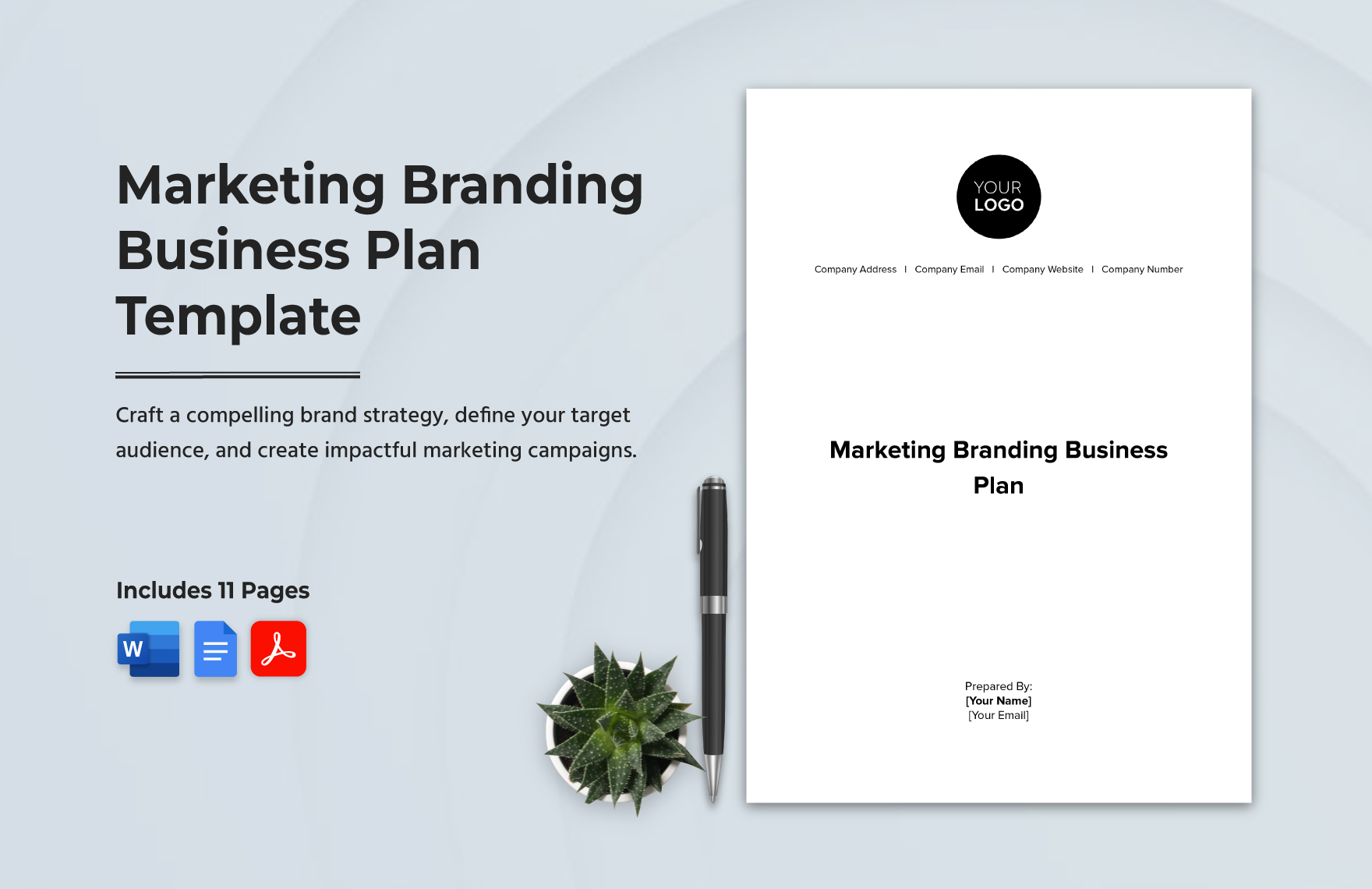 Marketing Branding Business Plan Template