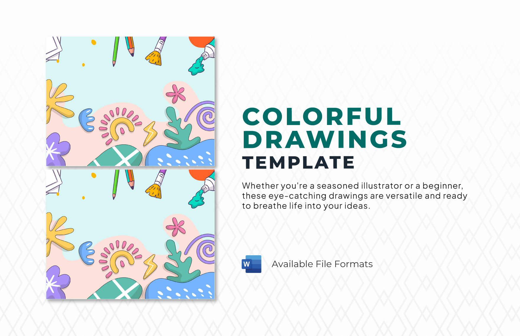 Colorful Drawings Template in Word - Download | Template.net