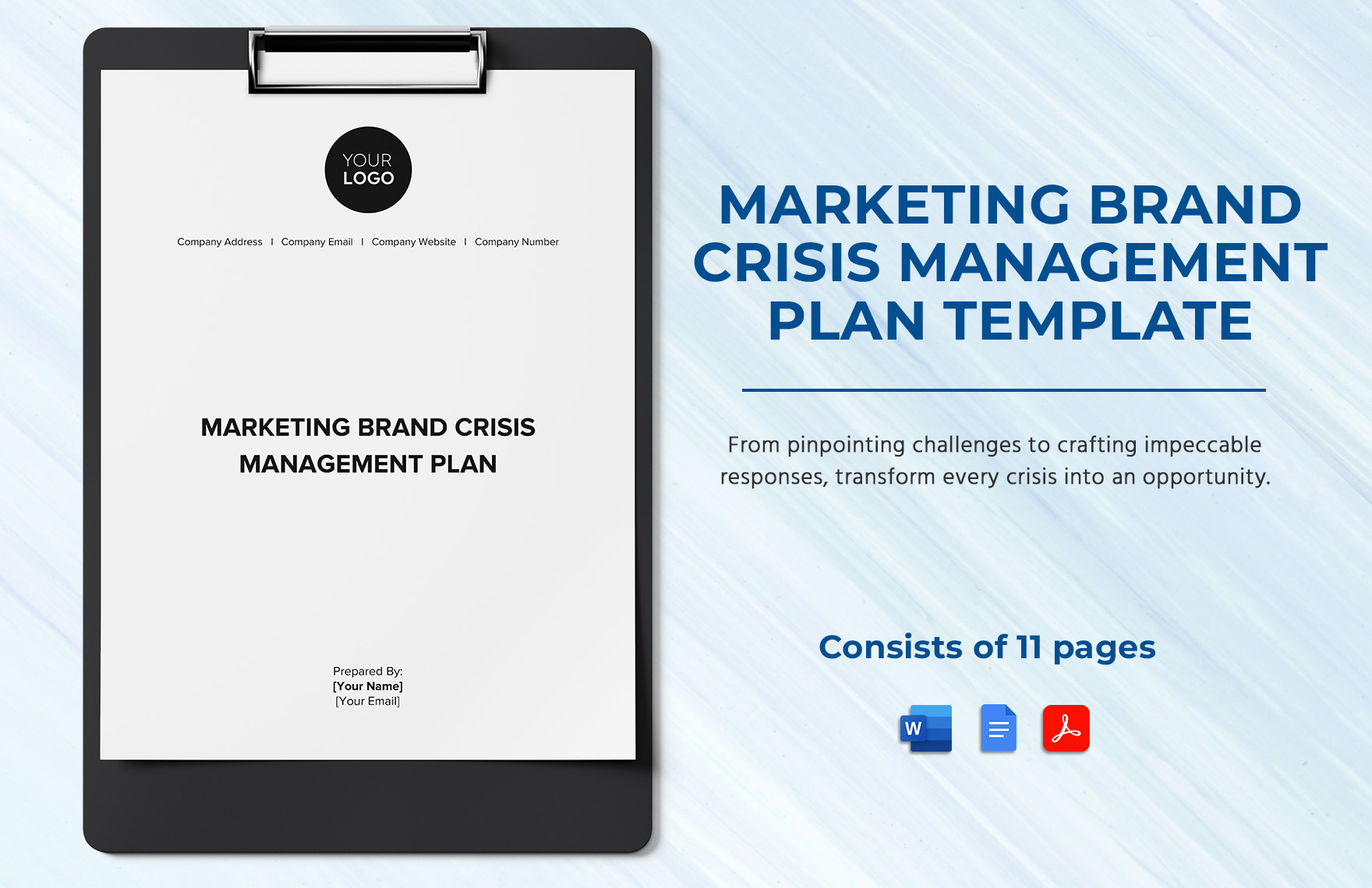 Marketing Brand Crisis Management Plan Template