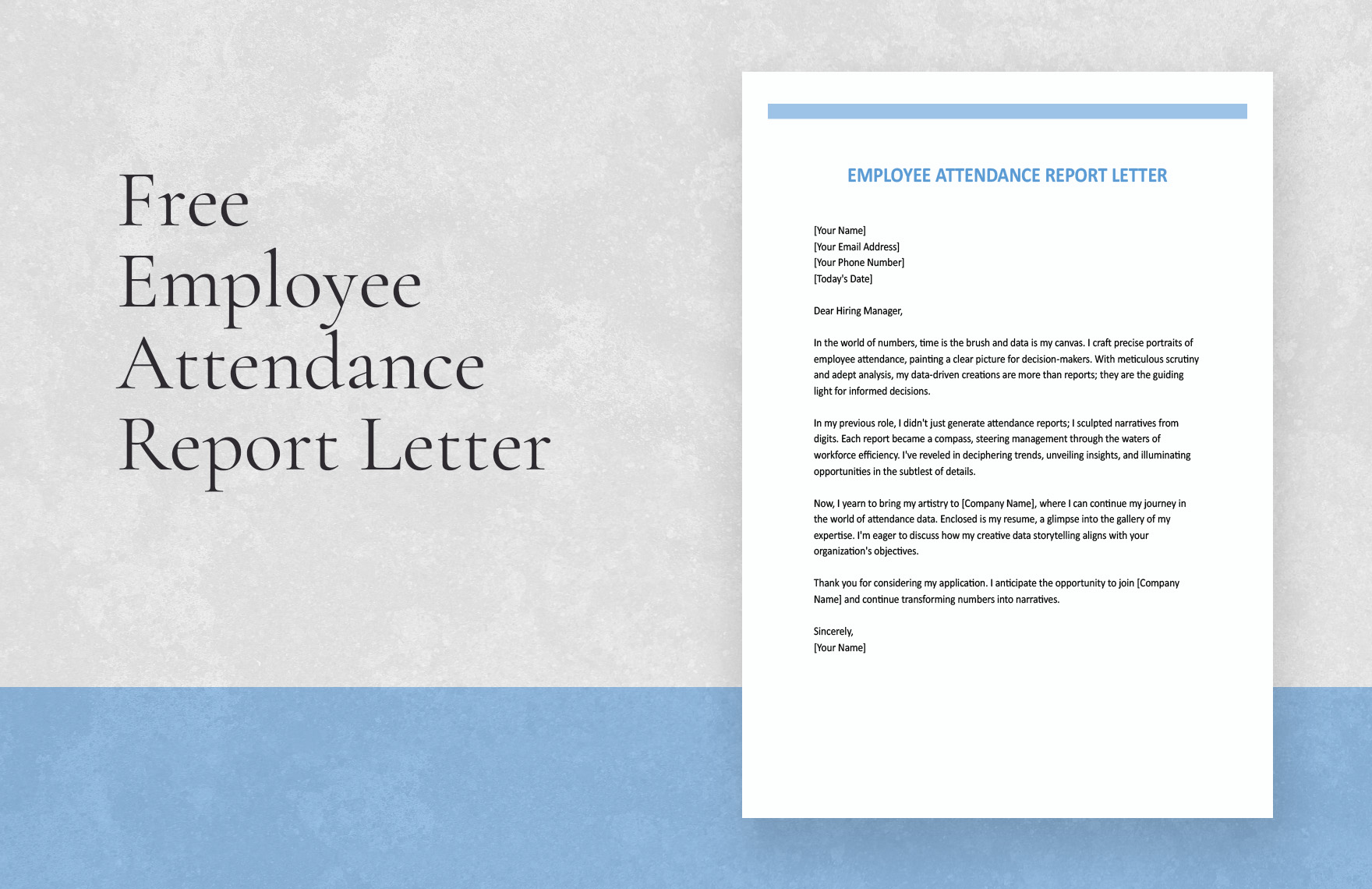 Employee Attendance Report Letter