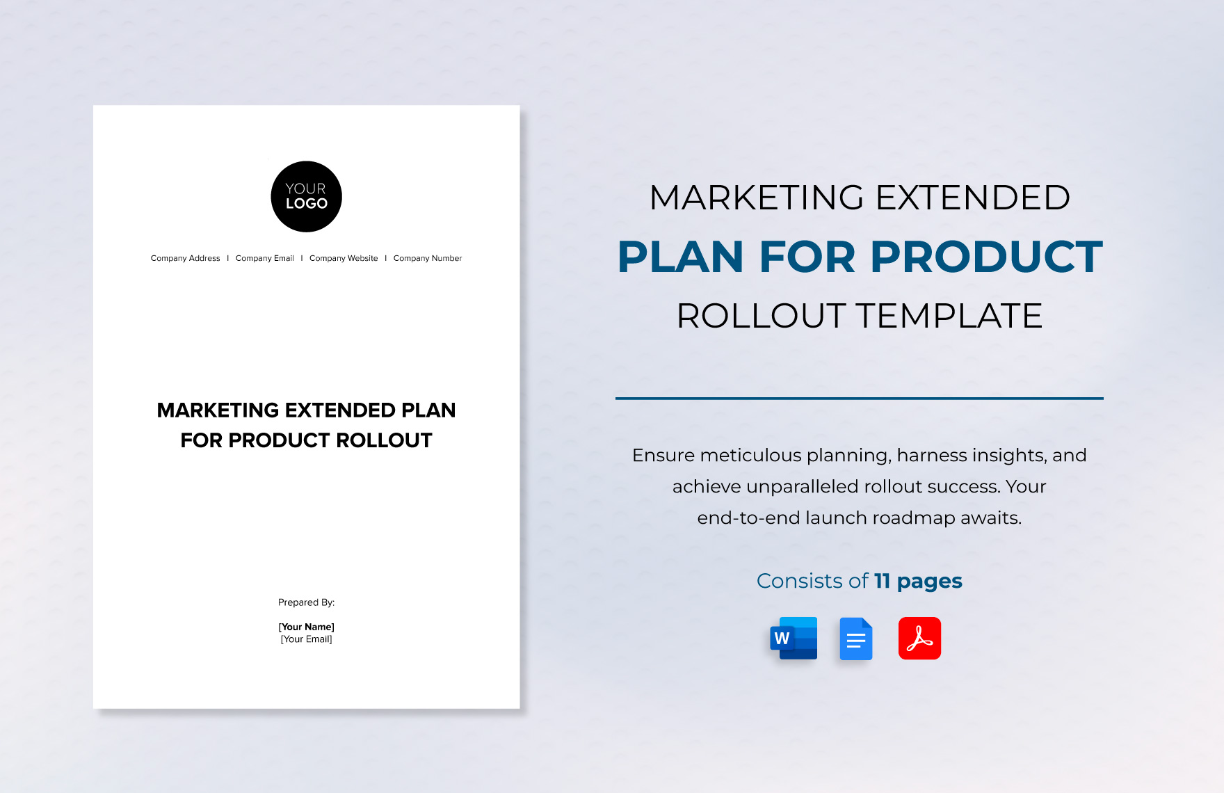 Marketing Extended Plan for Product Rollout Template