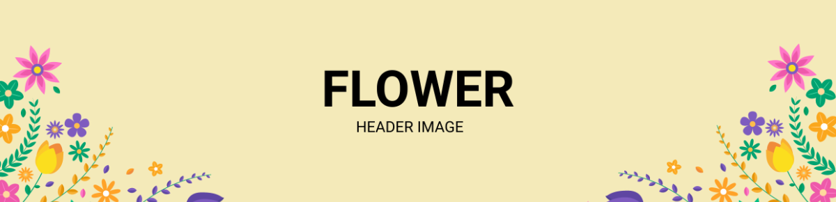 Flower Header Image Template