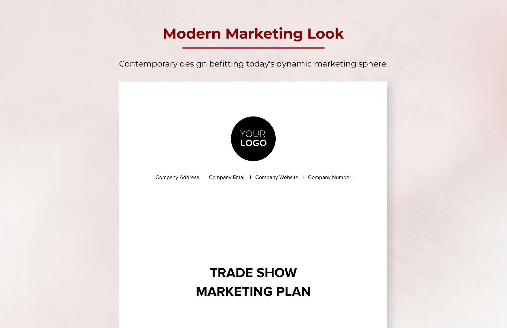 Trade Show Marketing Plan Template