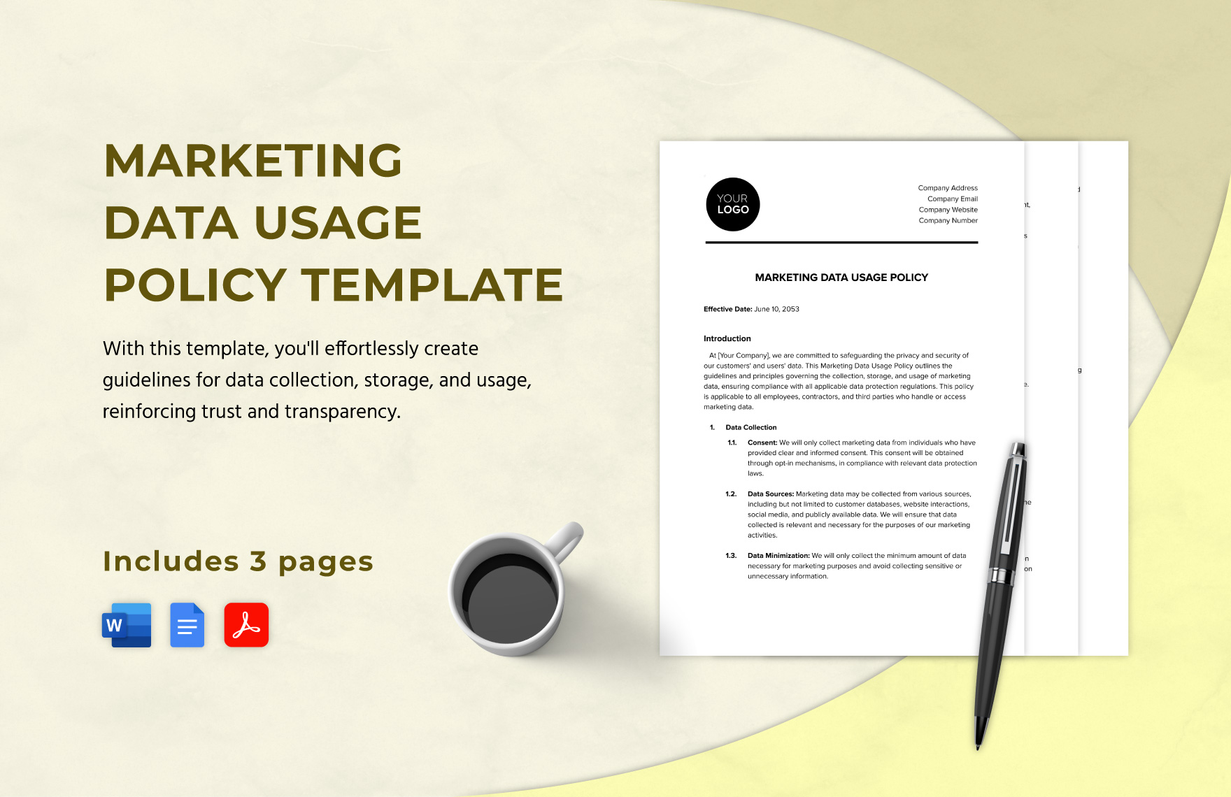 Marketing Data Usage Policy Template