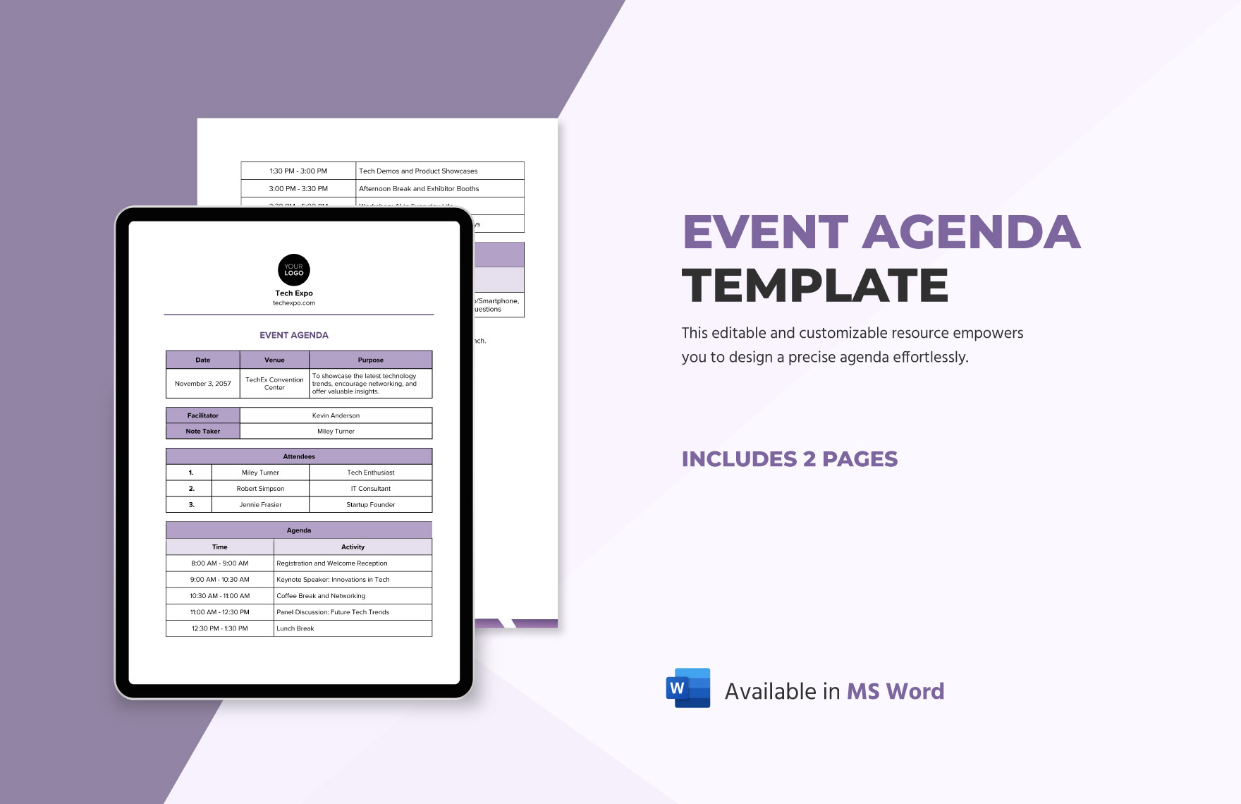 Event Agenda Template