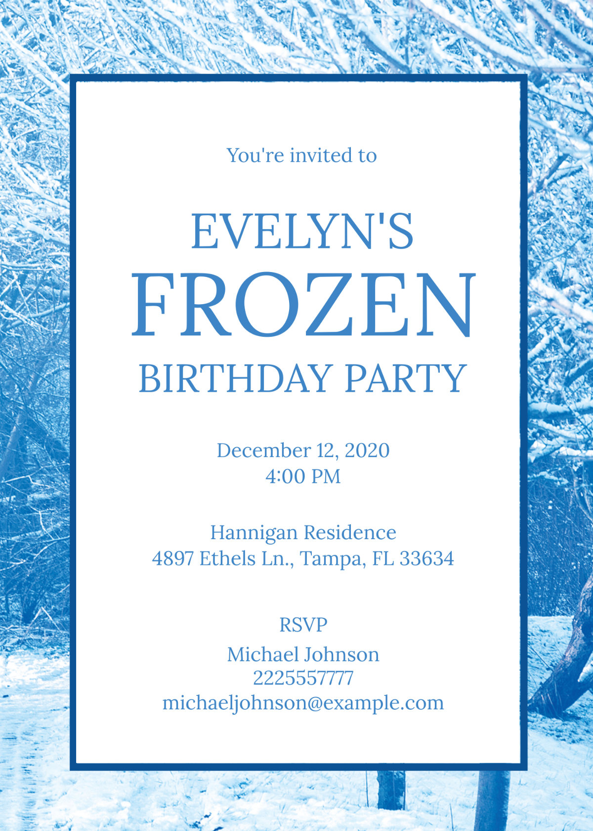 Frozen Invitation Template - Edit Online & Download