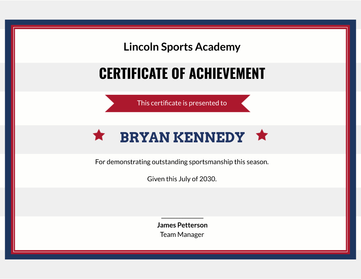 Free Simple Baseball Award Certificate Template