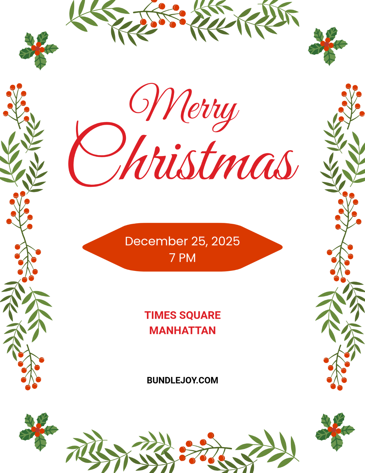 Free Christmas Invitation Flyer Template