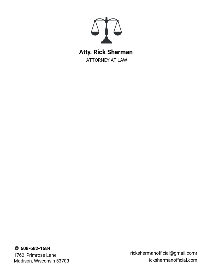 Attorney Letterhead Template