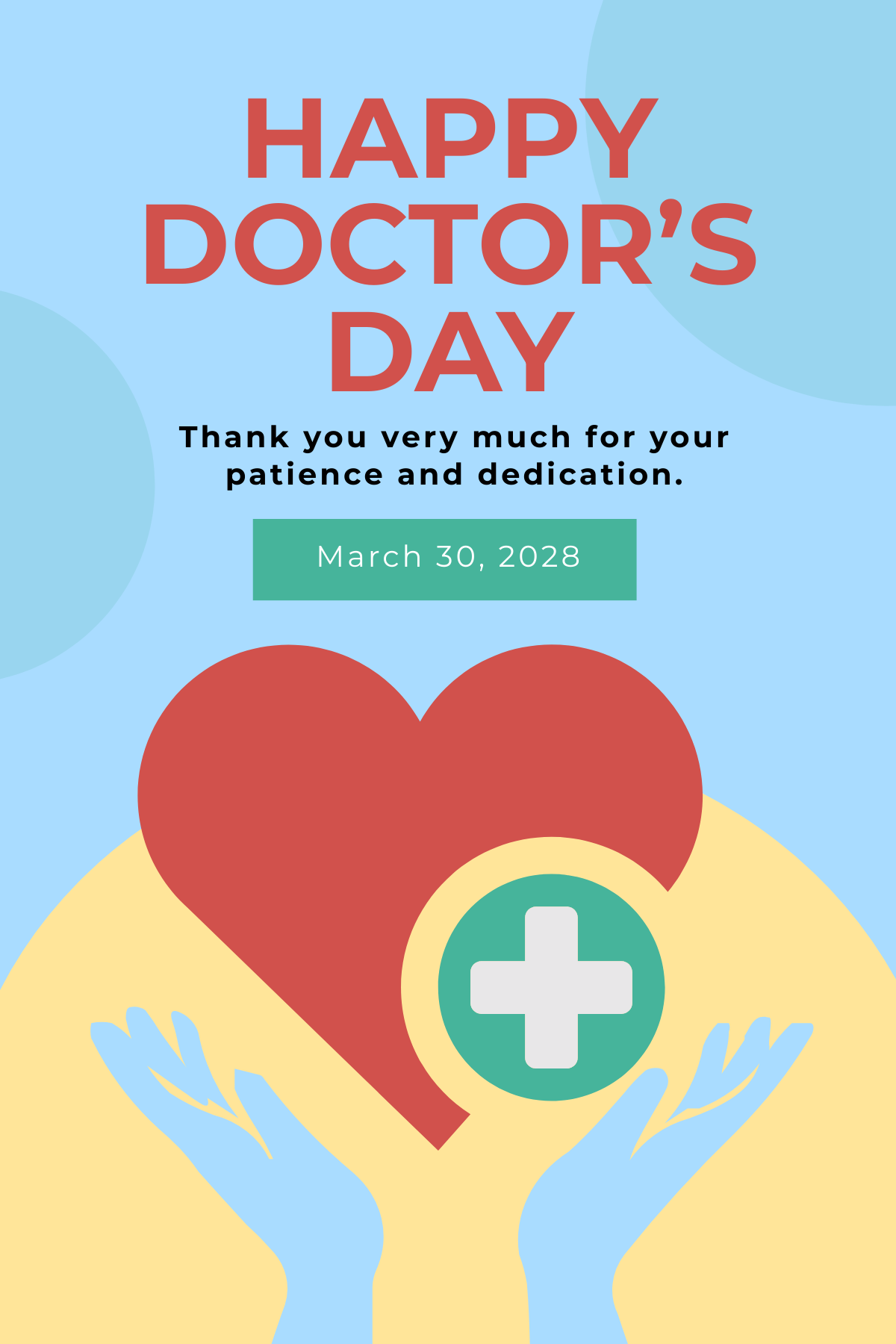 Doctors' Day Pinterest Pin Template - Edit Online & Download