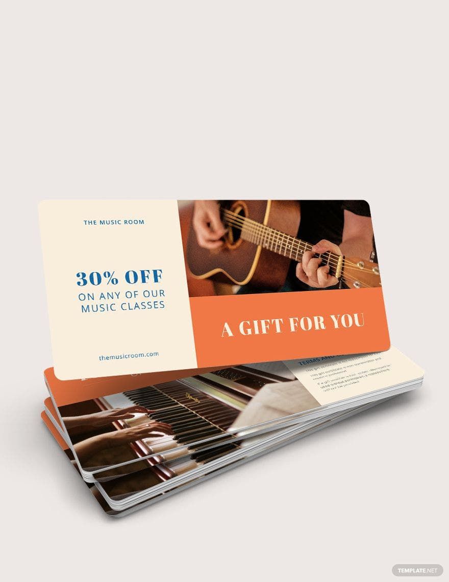 Music Gift Voucher Template