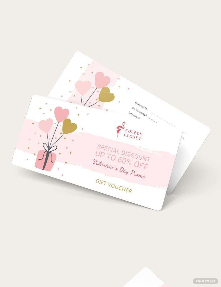 Valentines Gift Voucher Template