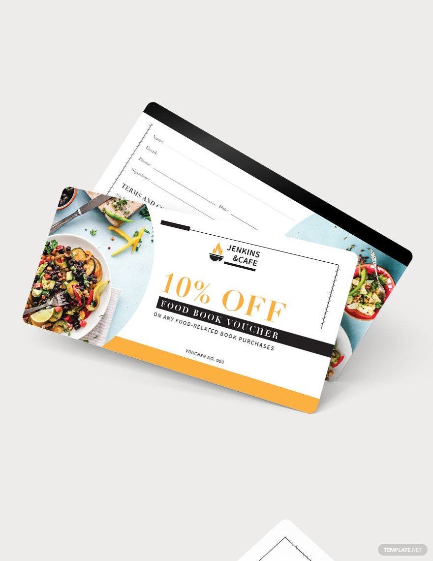 Food Book Voucher Template