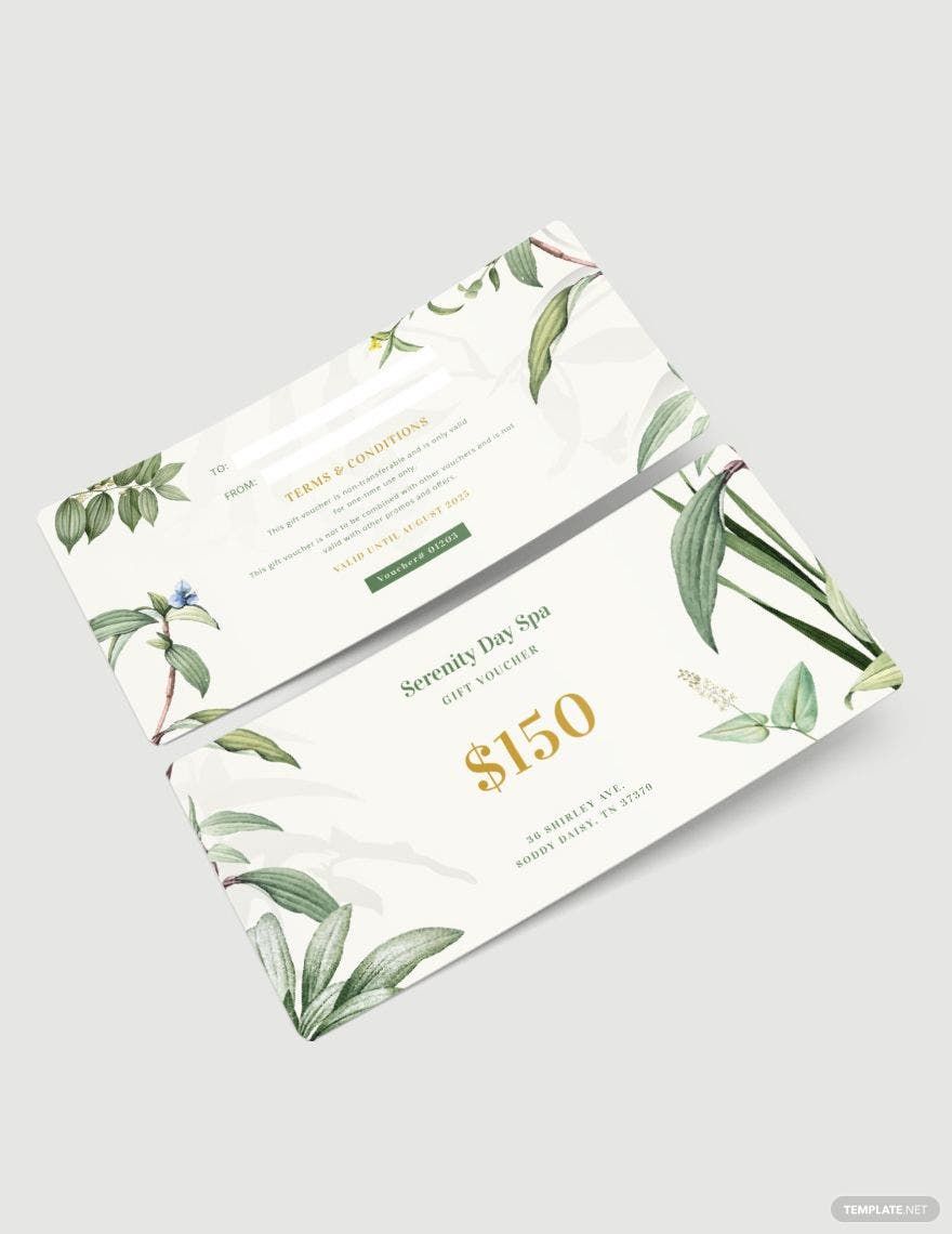 Massage Therapy Gift Voucher Template