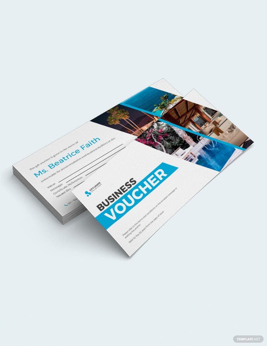 Business Center Hotel Voucher Template