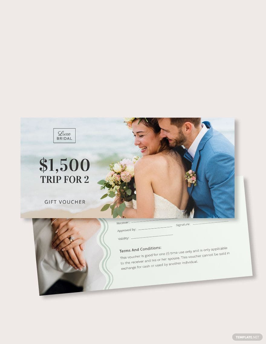 Elegant Wedding Gift Voucher Template