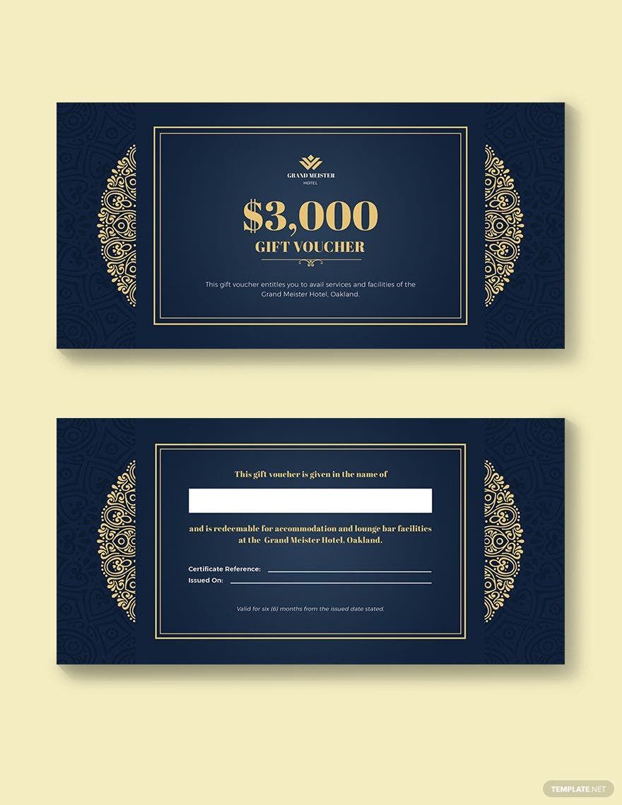 Hotel Wedding Gift Voucher Template