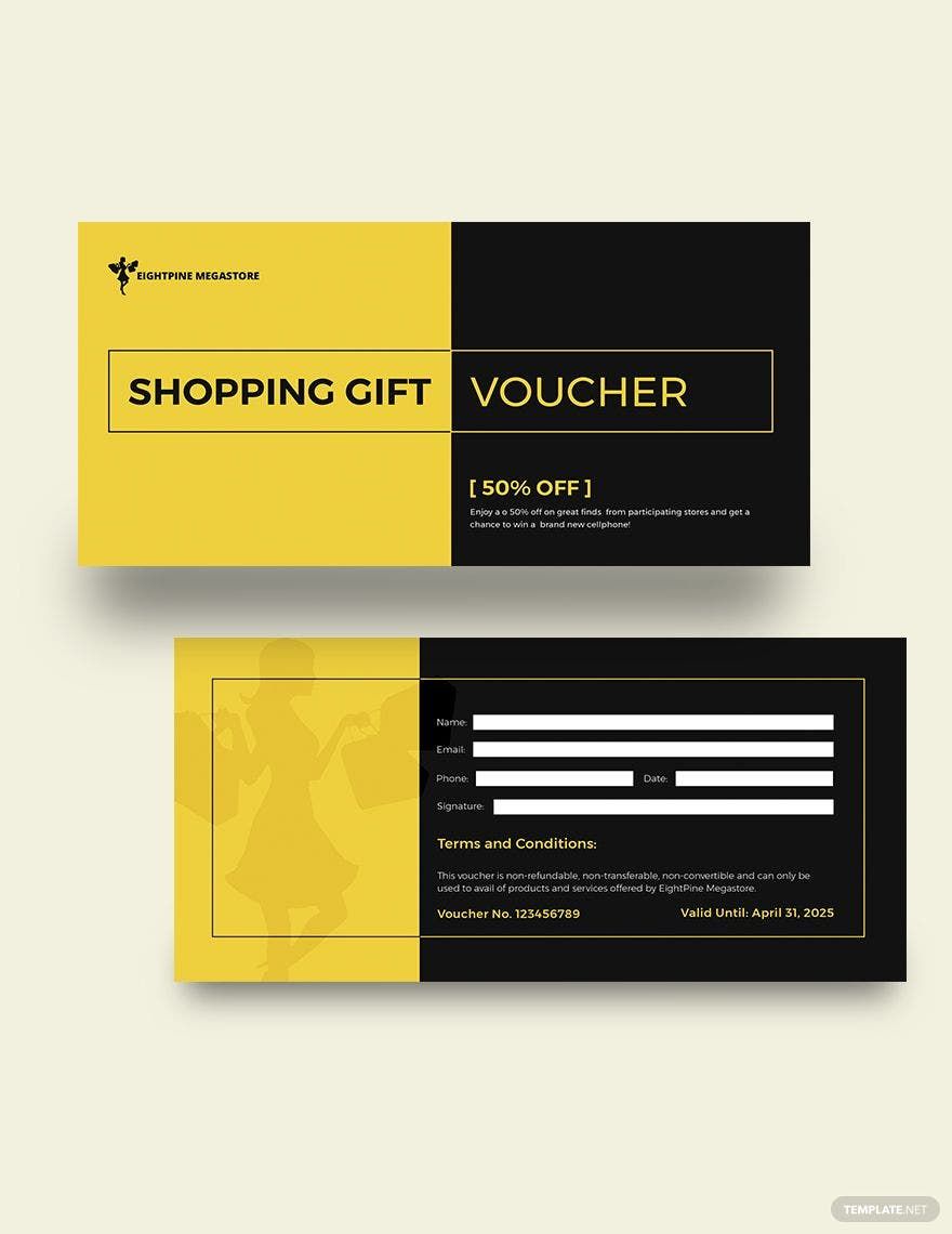 Shopping Gift Card Voucher Template