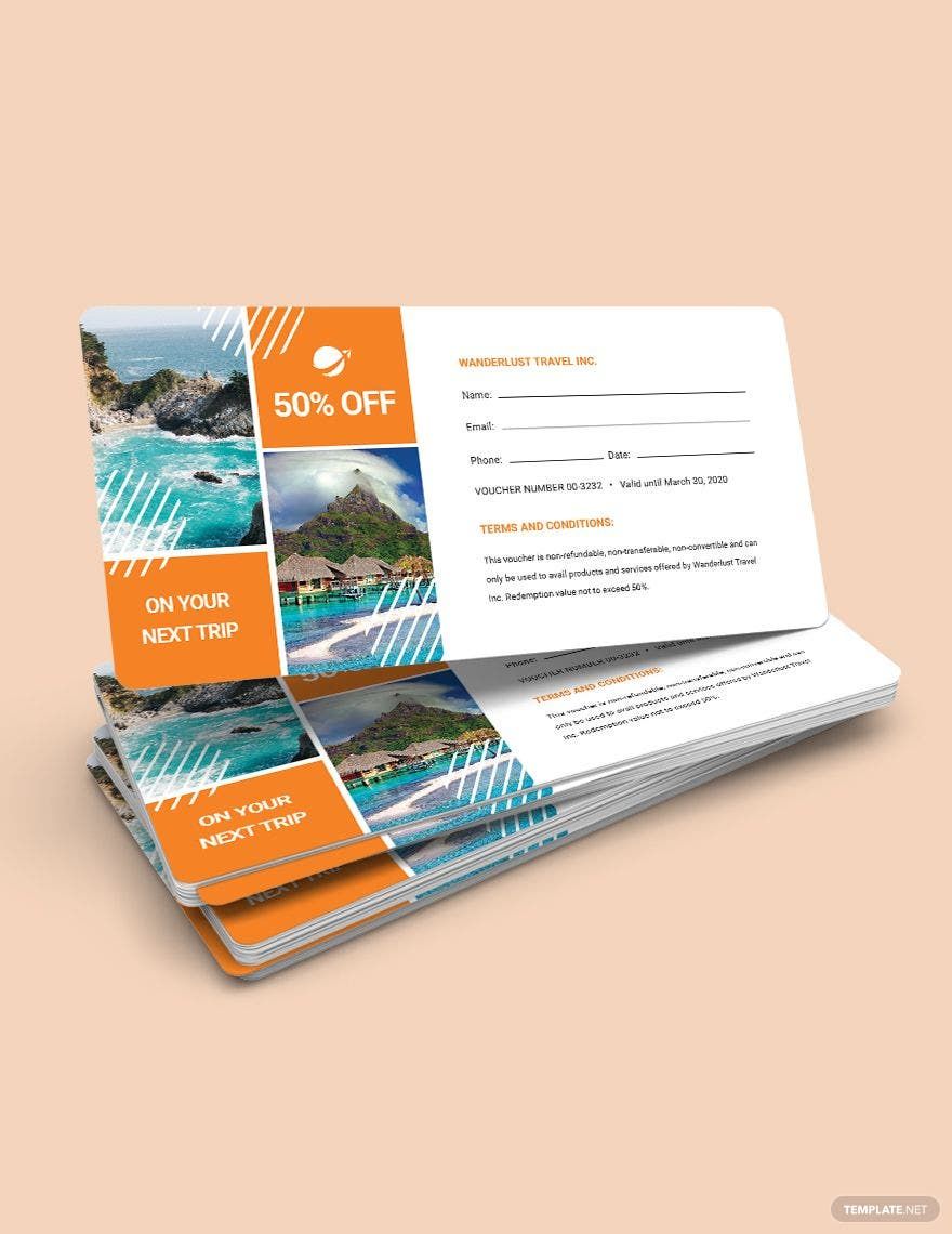 Travel Book Voucher Template