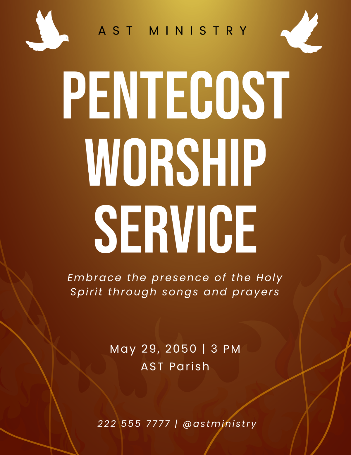 Pentecost Sunday Flyer  Template - Edit Online & Download