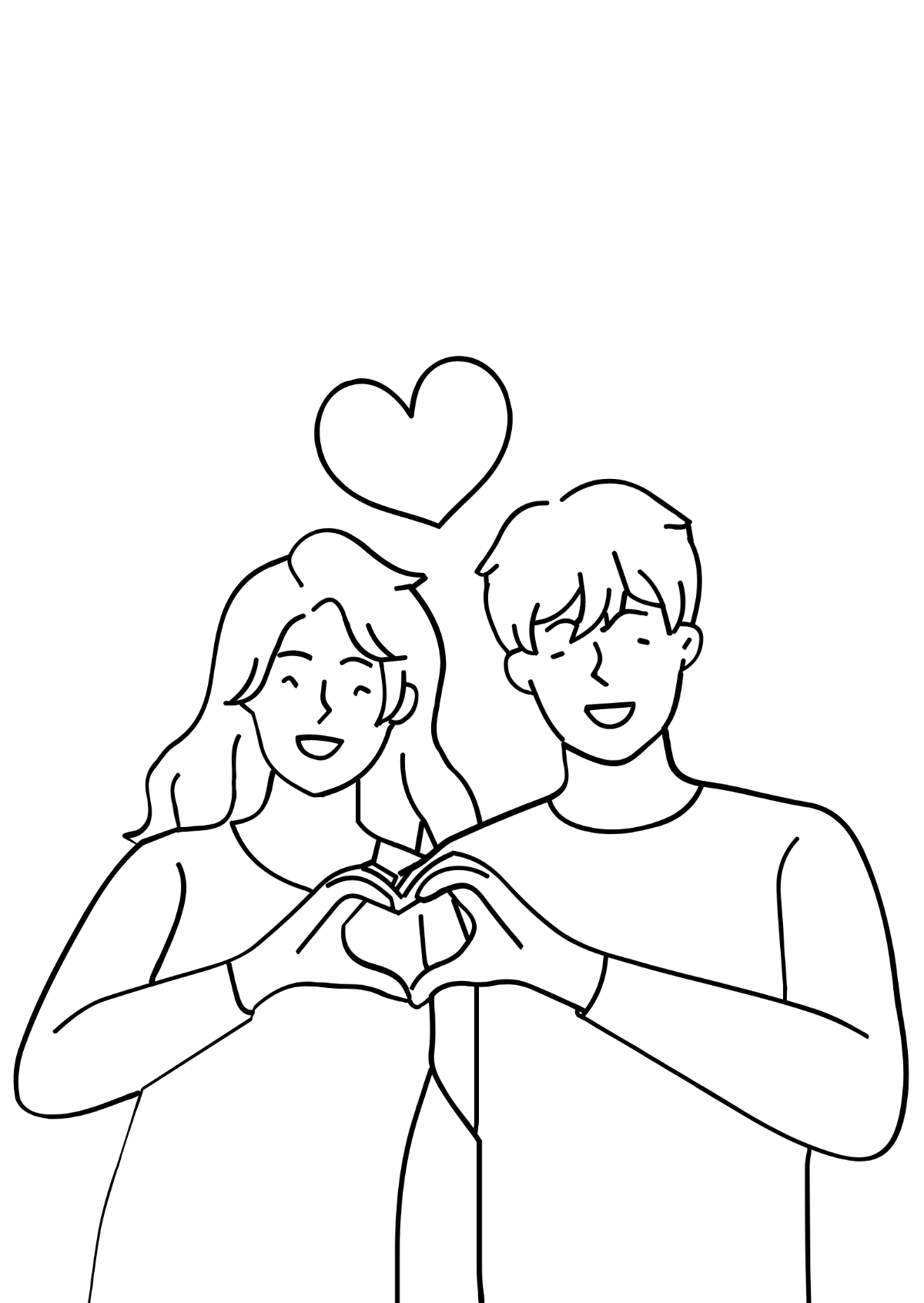 Couple Appreciation Month Drawing Template - Edit Online & Download