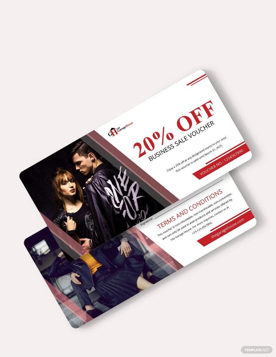 Business Sale Voucher Template