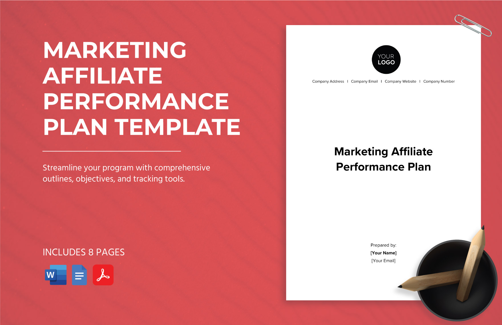 Marketing Affiliate Performance Plan Template