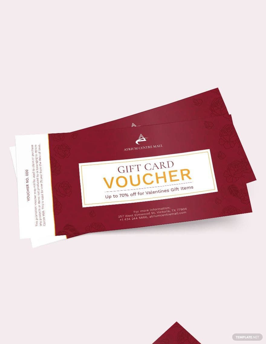 Gift Card Promotion Voucher Template