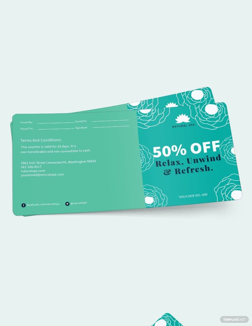 Spa Voucher Book Template