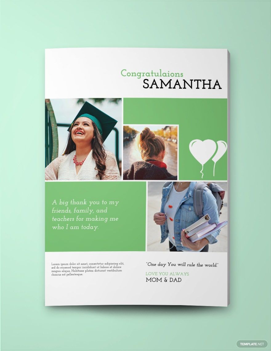 Senior Yearbook Ad Template in InDesign, Pages, Publisher, Word, PSD, Google Docs - Download | Template.net