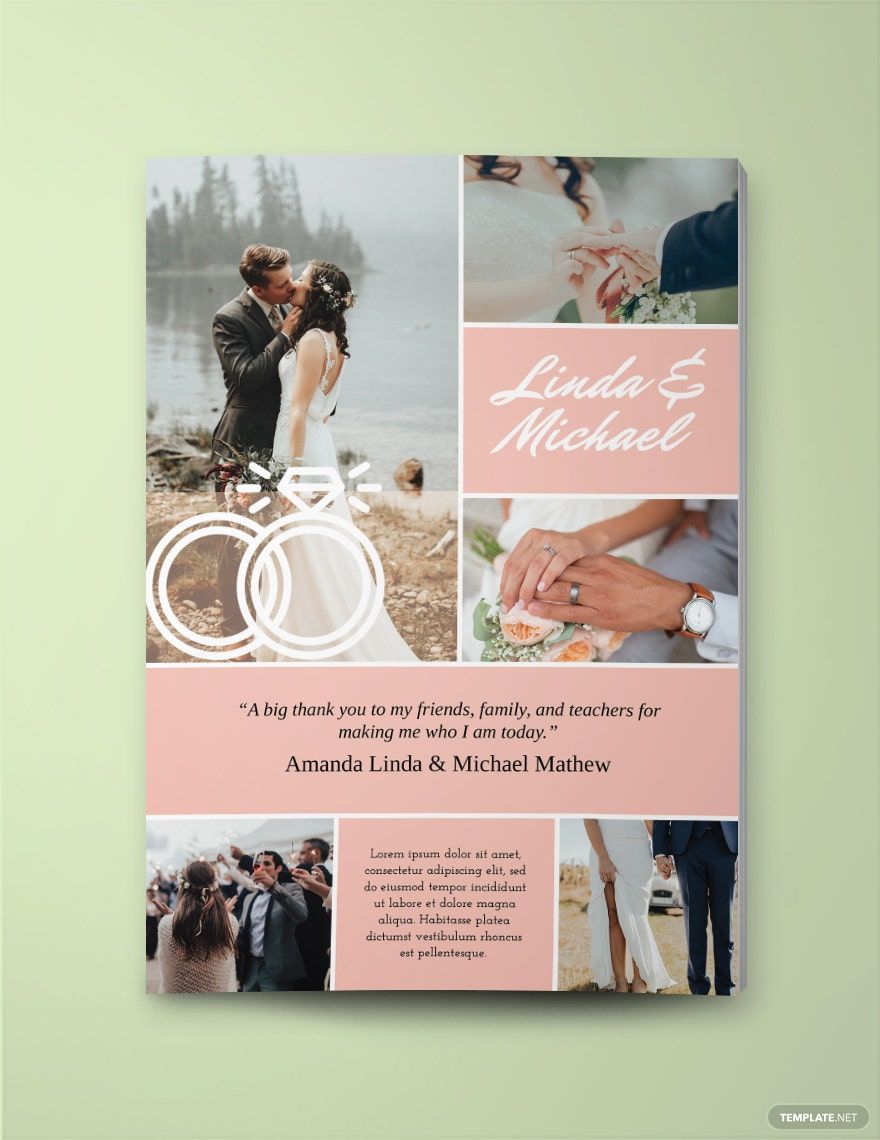 Wedding Yearbook Ad Template in Pages, Word, InDesign, PSD, Publisher, Google Docs - Download | Template.net