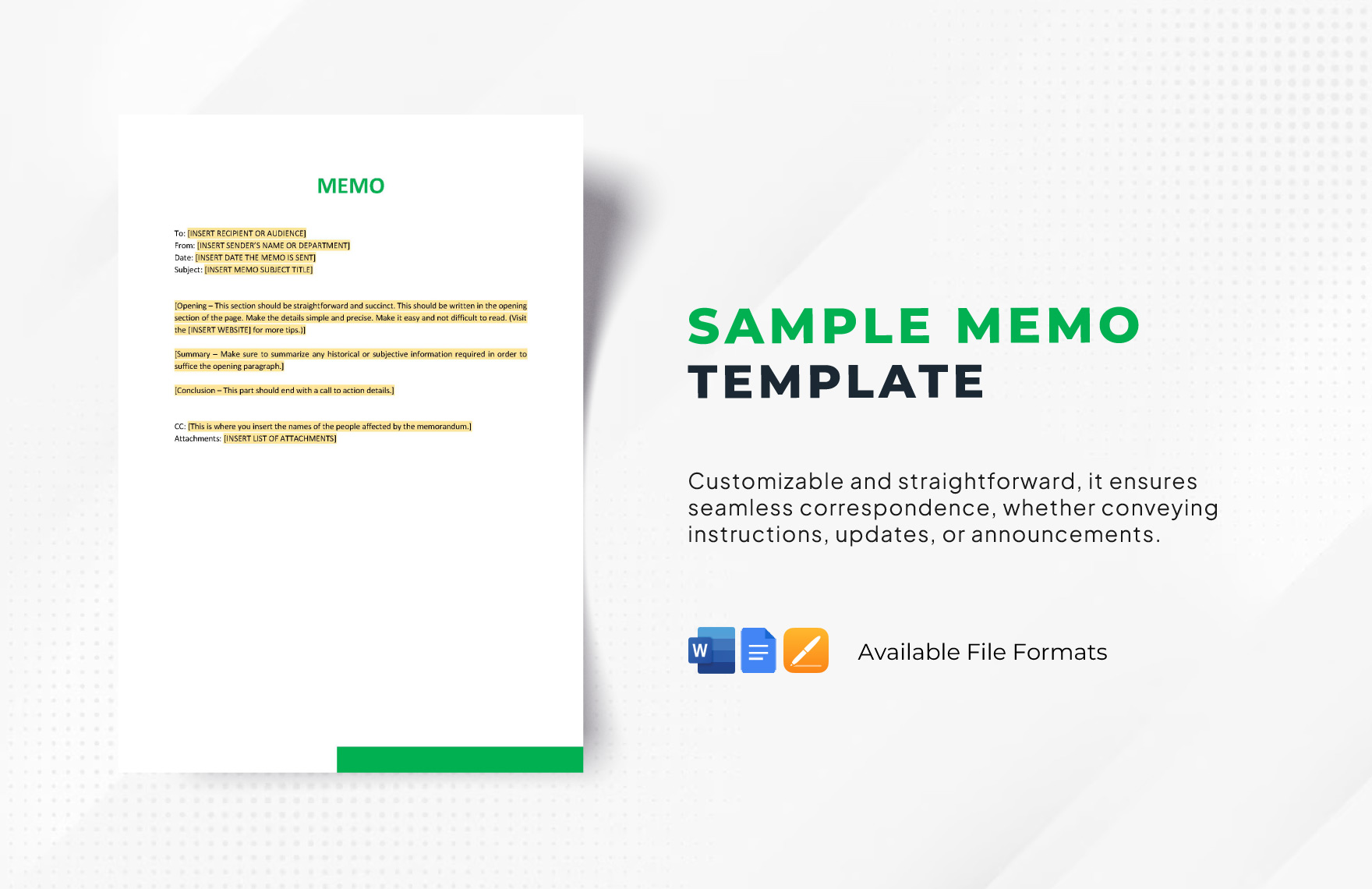 Sample Memo Template