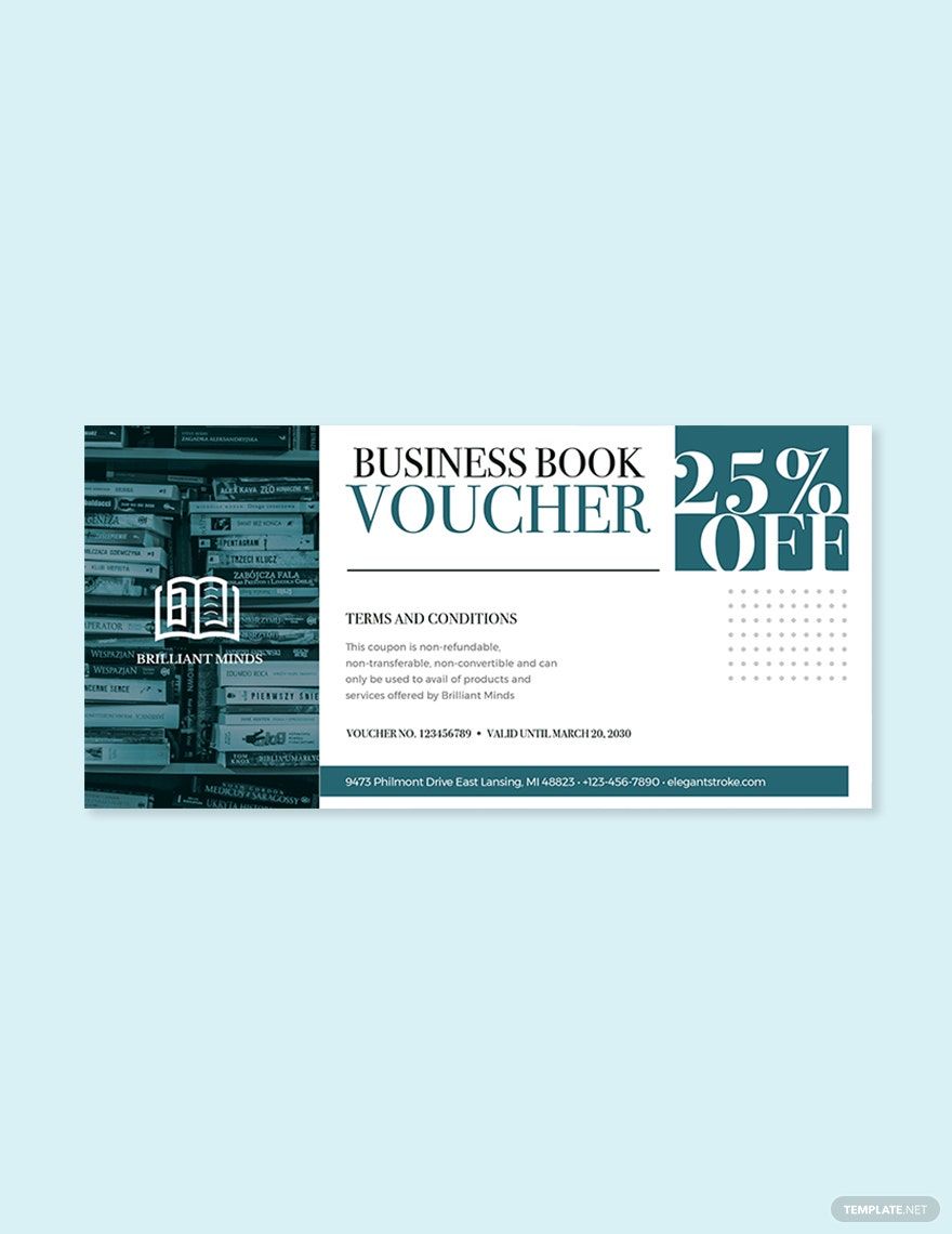 Business Book Voucher Template