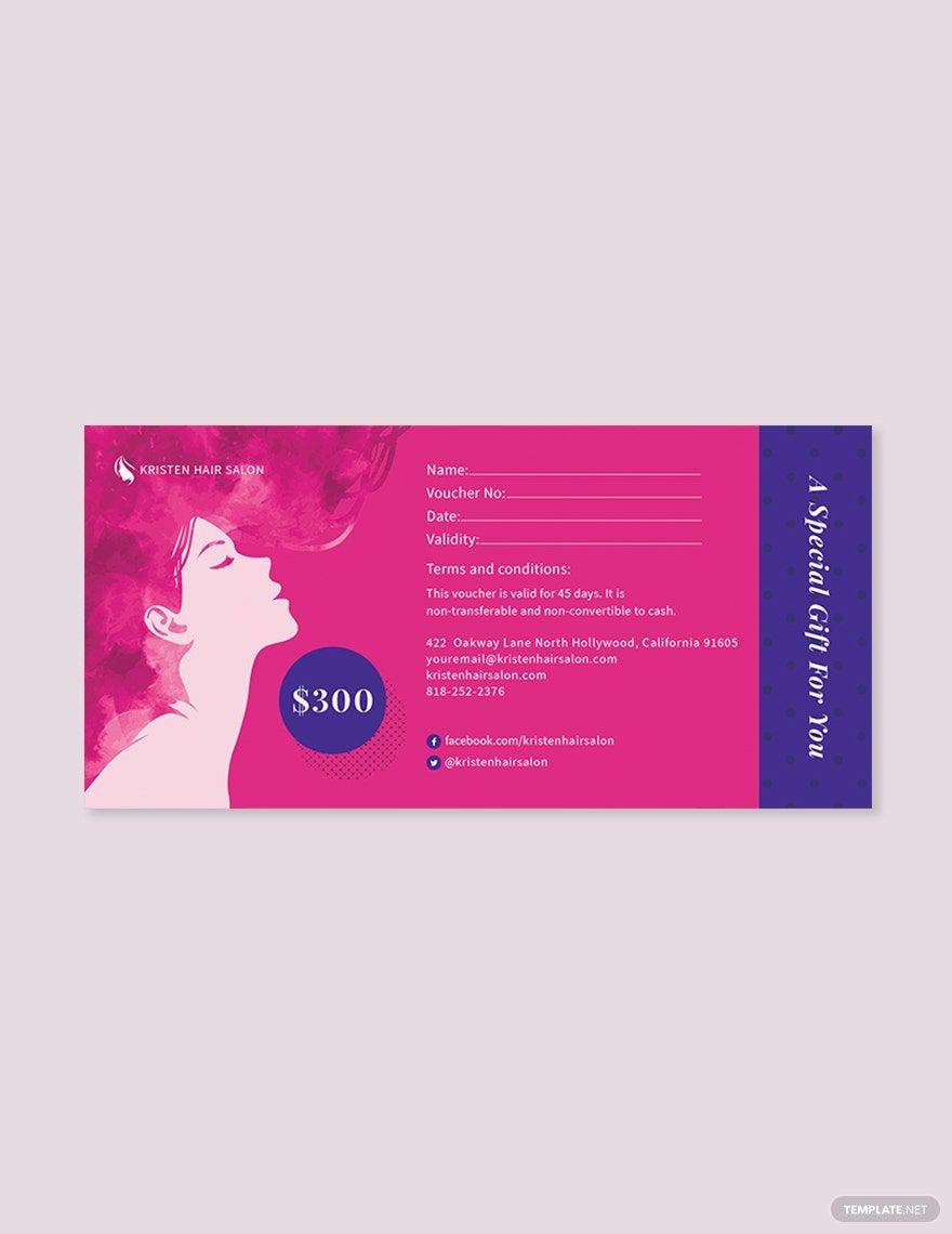 Gift Card Money Voucher Template