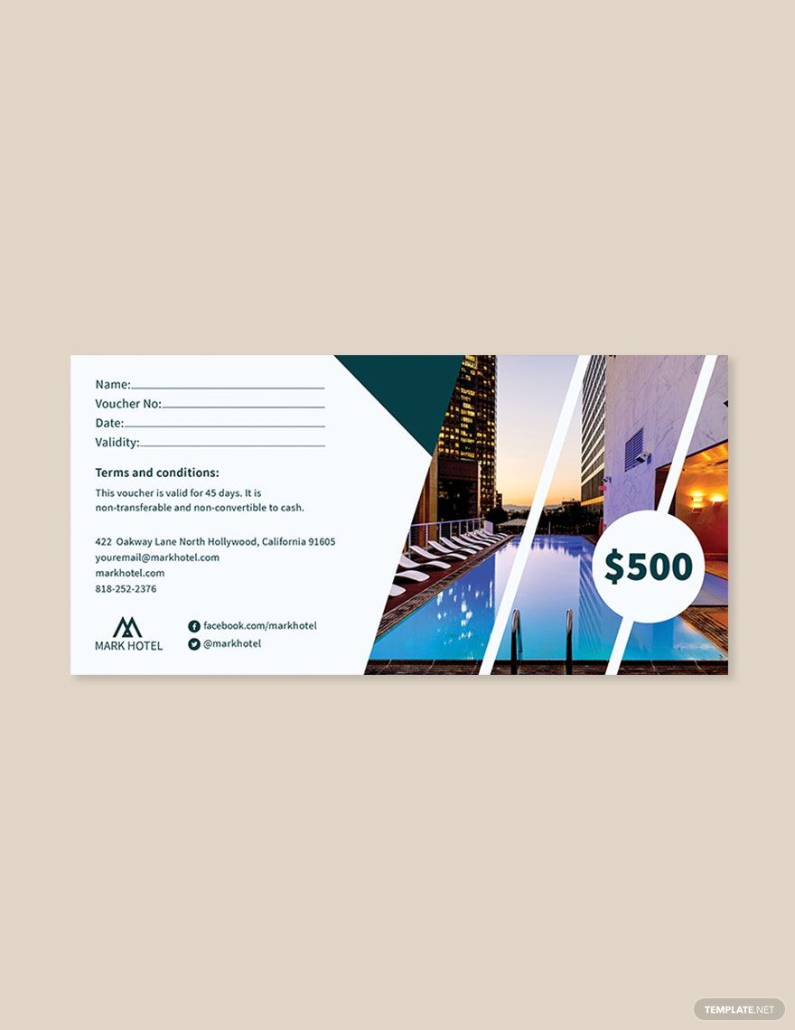 Hotel Money Voucher Template