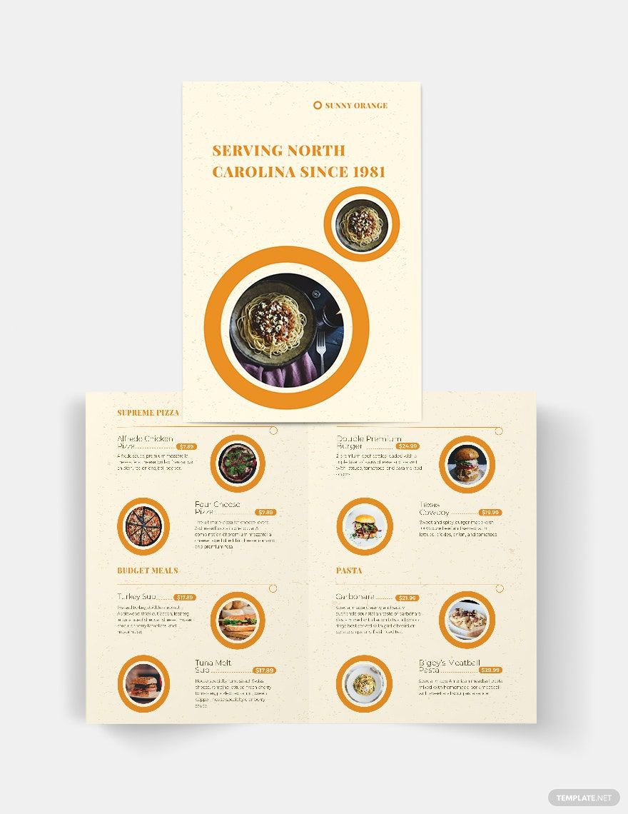 Fast Food Bi-Fold Brochure Template